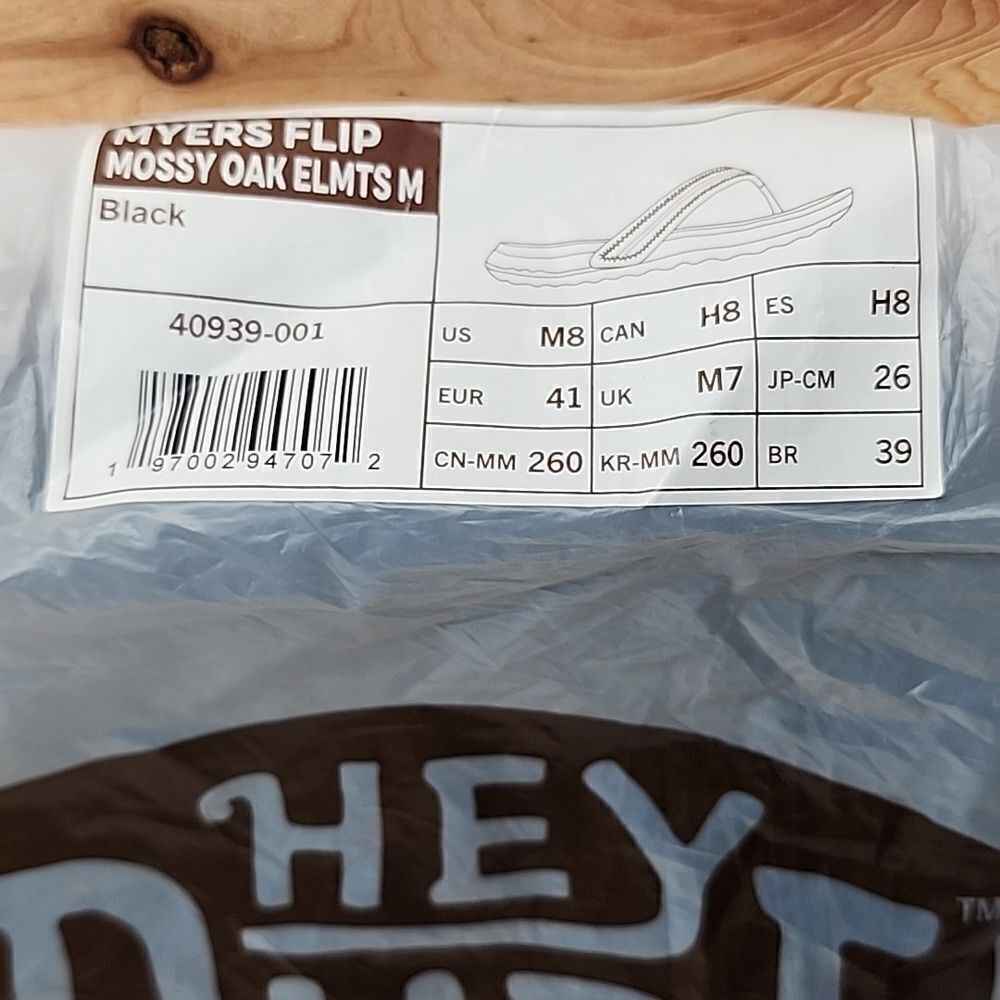 NWT Hey Dude Myers Flip Mossy Oak Fishing Size 8 - Picture 8 of 9